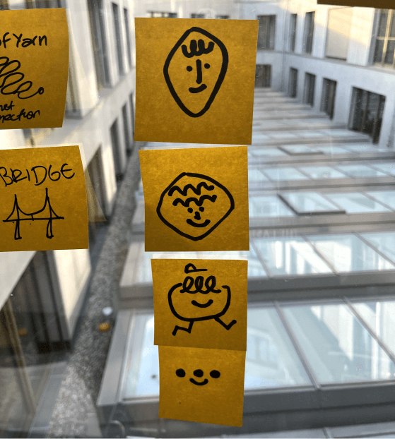 The idea of a character came up pretty early, based on lots of surveys across the company and from clients, this was also the prevalent perception.